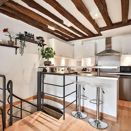 Duplex Typiquement Parisien#le Marais#paris04#2chambres Paris